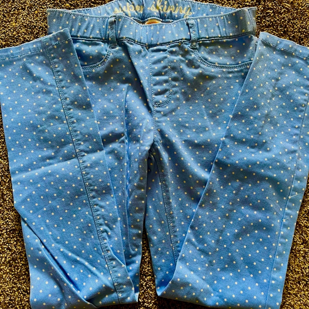 Girls Gymboree soft polka dot pants